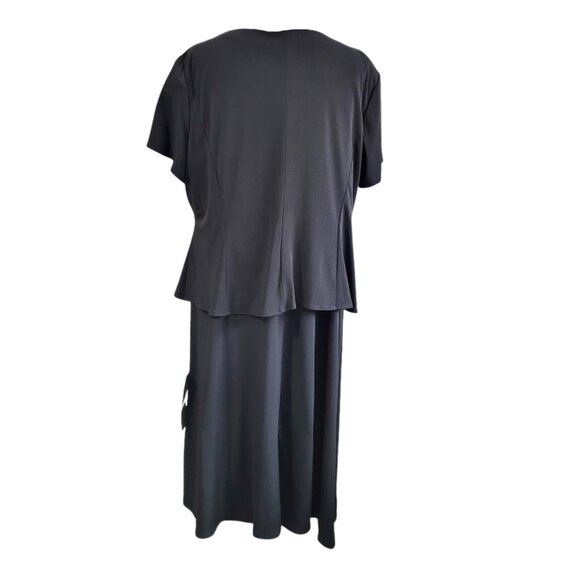 S. L. Fashions Black Buckle-Ruched Dress - NWOT - Women's Plus Size 22 W - Picture 3 of 8